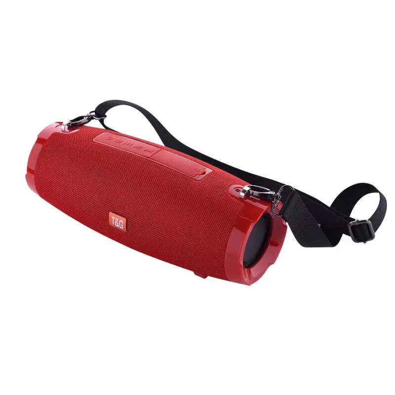 TG504 портативный динамик беспроводной 20 Вт Bluetooth динамик Поддержка FM радио TF карта AUX открытый с ремешком сабвуфер Колонка soundbox - Цвет: TG504 RED