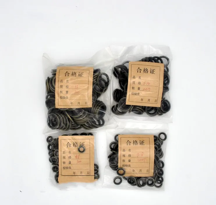 100 pcs Diesel Common Rai Injector Nozzle Seal Rubber Washer O Ring Adjusting Gaskets M6-M18