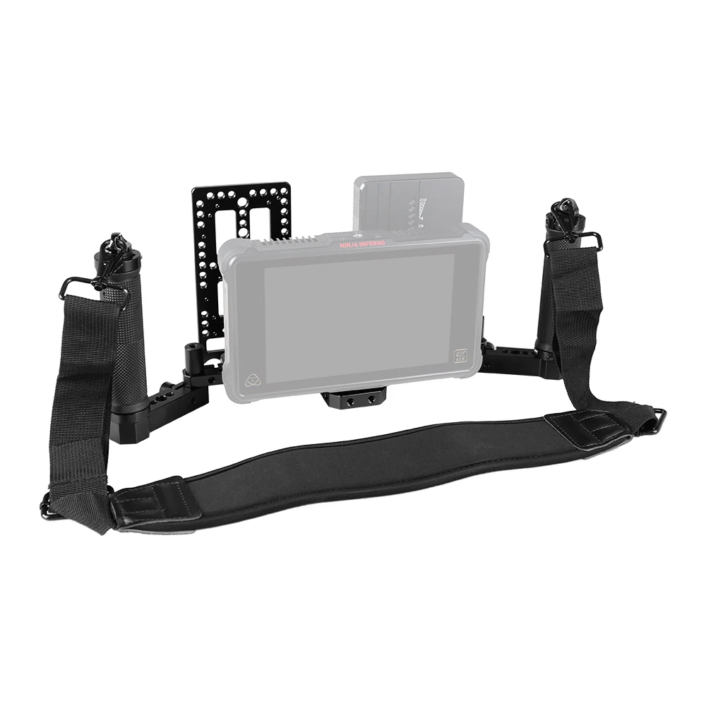 Monitor de Apoio Equipamento com Dupla Alça de Ombro Hdrig Diretor Borracha Handgrip Pescoço Bateria Placa Fotografia Acessórios - Image 5