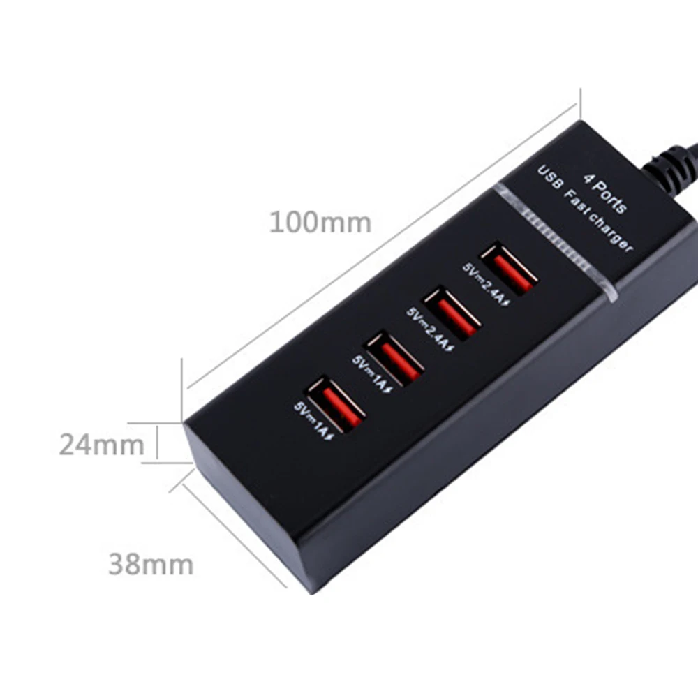 Мульти 4 порта USB для путешествий, походная Зарядка для телефона Быстрая зарядка для смартфона iphone samsung