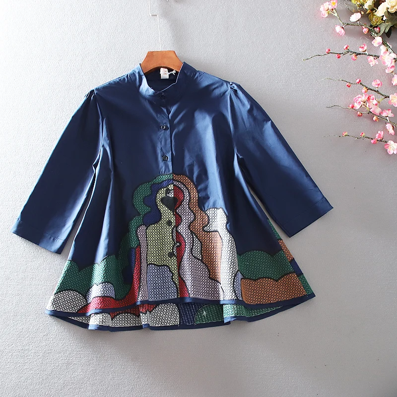 French Vintage Embroidery Hollow Lace Large Lapel