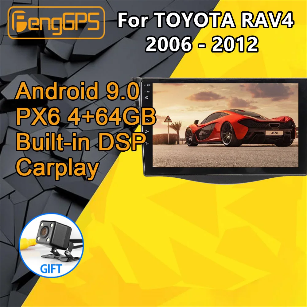 Для Toyota RAV4 Android Radio 2006 2012 автомобильный мультимедийный плеер стерео PX6 аудио GPS