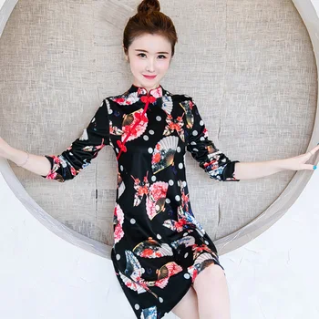 

Elegant Chinese New Year Dress for Girl Plus Size Women Clothing Traditional Dress Cheongsam Dress Qi Pao Wedding Qipao Sweet