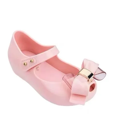 Mini Melissa Ultragirl/Новинка года; оригинальные прозрачные сандалии для девочек; детские сандалии; детская пляжная обувь; обувь для малышей - Цвет: pink