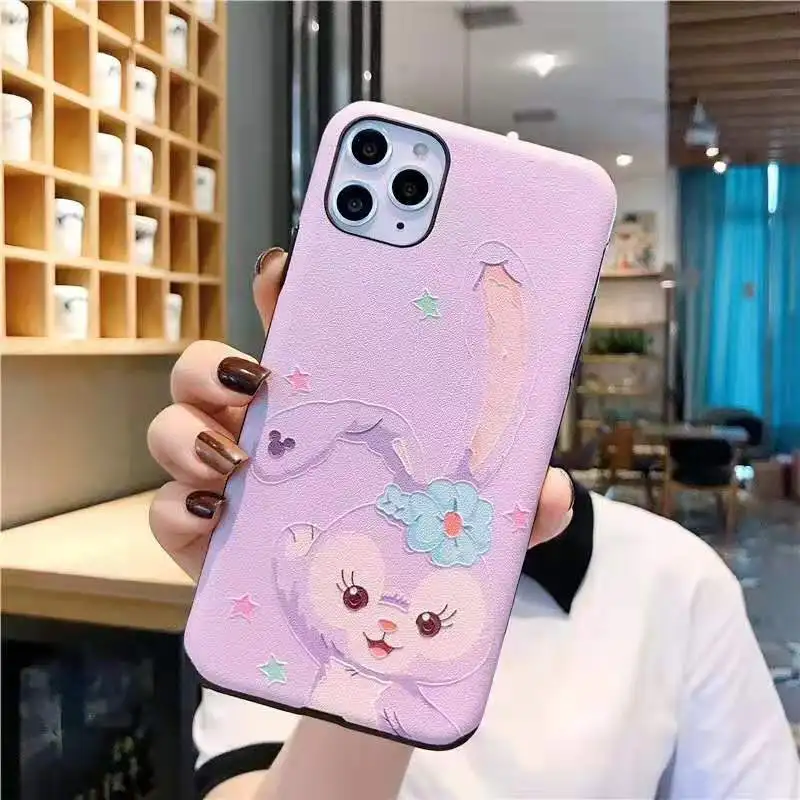 Милый мультяшный Шелковый кожаный чехол с тиснением для huawei P20 P30 mate 20 30 Pro Nova 3 4 5 Honor 10 20 Duffy Bear stellamou чехол для телефона - Цвет: 2