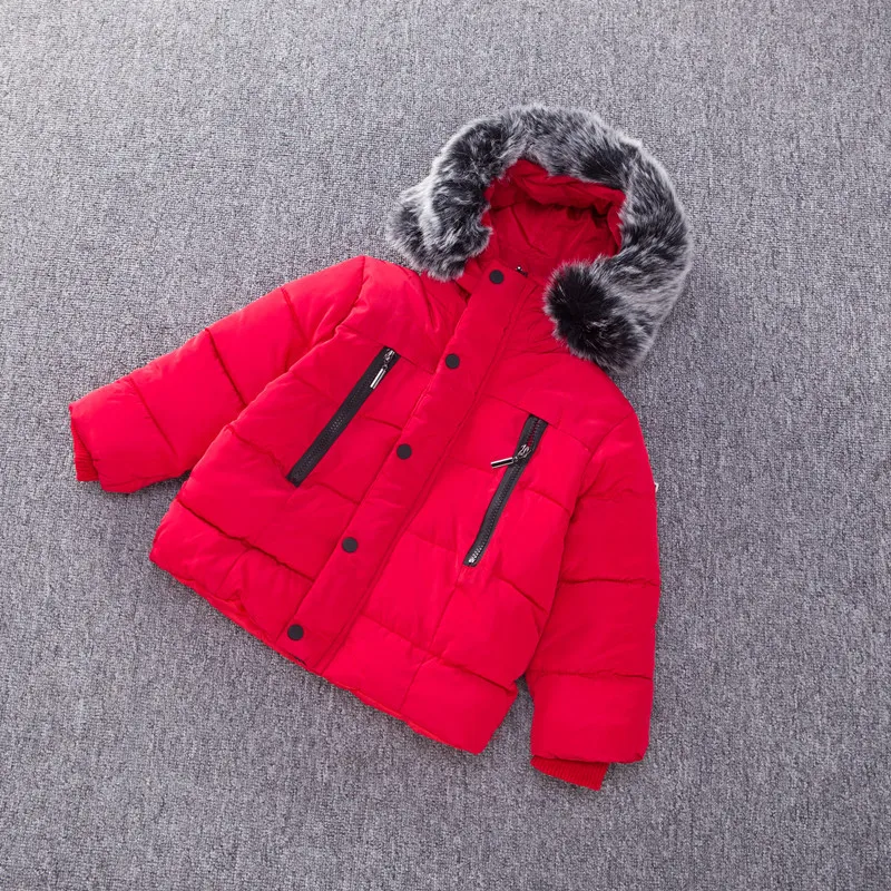 Модная зимняя теплая куртка-пуховик для мальчиков, Детская куртка, детская теплая верхняя одежда с капюшоном, пальто для мальчиков 2-7 лет, одежда для маленьких мальчиков