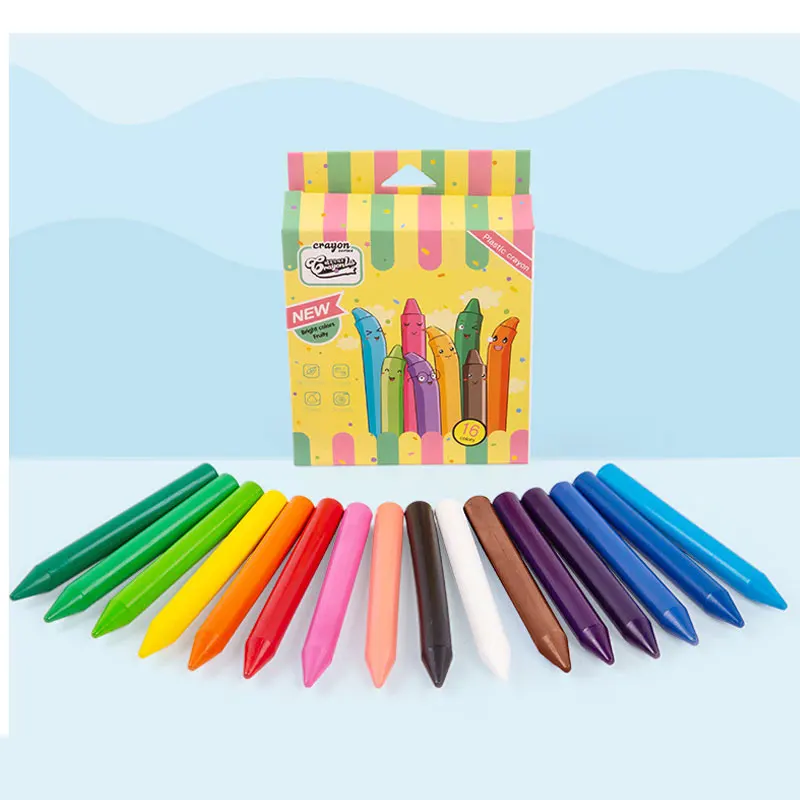 

16 Colors Kids Toy Crayons Non Toxic Safety Children Color Crayons Drawing Gift Little Colored Crayon Pencils