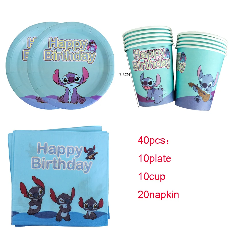 Disney Stitch Design decorazioni per feste di compleanno tovaglioli  bicchieri di carta piatti ragazzi ragazze Baby Shower articoli per la  tavola usa e getta - AliExpress