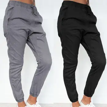 

ZANZEA Women's Pants 2020 Autumn Ladies Casual Pockets Harem Pants Plus Size Female Long Trousers Solid Pantalones Streetwear