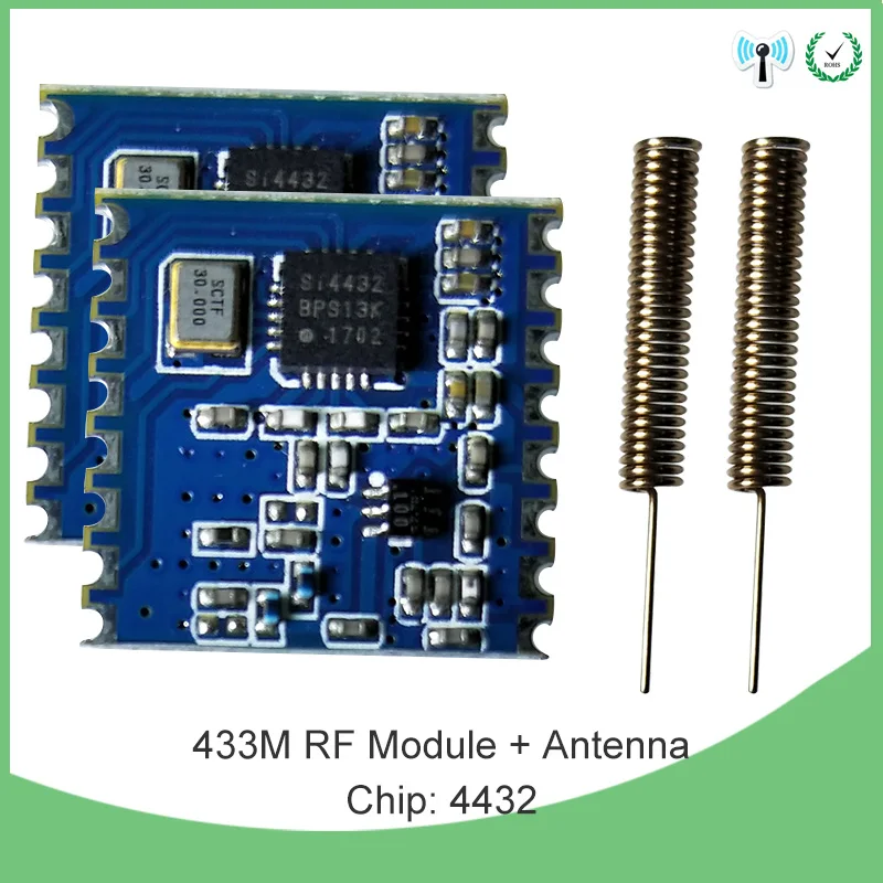 200 шт. 433 МГц беспроводной модуль FSK беспроводной расширенный спектр приемопередатчик приемник IOT радио щит и 2 шт 433 МГц Антенна