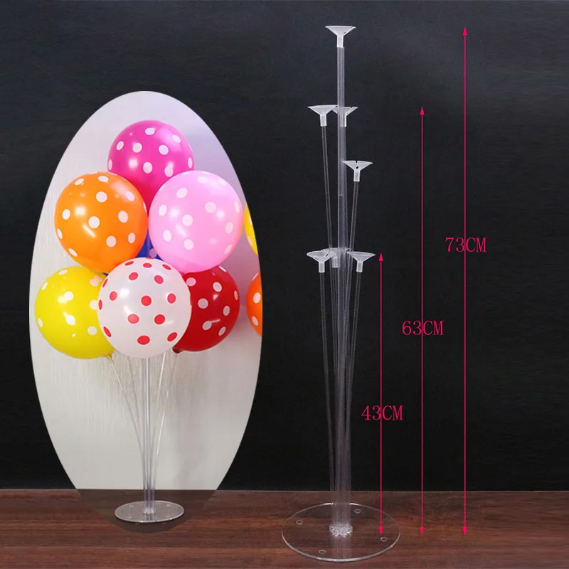 1set balloon stand Воздушные шары на день рождения, украшения для дня рождения, Детские светодиодные прозрачные воздушные шары, подставка-держатель, товары для свадебного декора - Цвет: 1set balloon stand