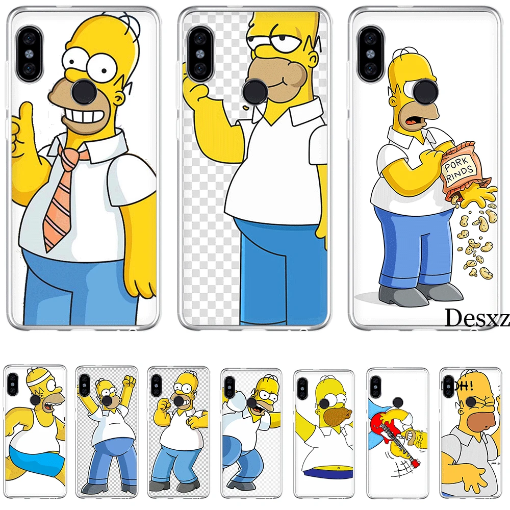 Mobile Phone Case for Xiaomi mi 6 8 A2 Lite A1 5X 6X F1 9 9SE SE MAX 3 A3 CC9 CC9E 9T Mix 2S Cover Homer J. Simpson | Мобильные