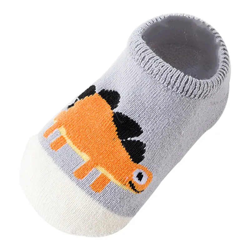 Мягкие носки для новорожденных; носки для младенцев; коллекция года; зимние носки для мальчиков и девочек с динозавром из мультфильма; теплые носки; ходунки - Цвет: D