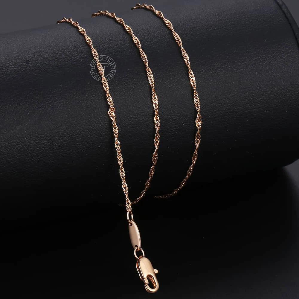[Golden dew] 韓国☆18K Gold☆Liang Wave Necklace Kai 18K Gold Necklace – Beautiful Earth US