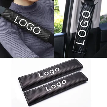 

Car Embroidery Logo Safety Belt Covers For Audi Q3 Q5 Q7 A1 A3 A4 A5 A6 A7 A8 SLine C6 C7 b5 B6 B7 B8 Auto Accessories