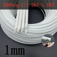 Fiberglass Tube 200Deg.C Dia1mm Silicone Resin Braided Wire Sleeve Flame Resistant Fiber Glass Insulate Cable Pipe Protect
