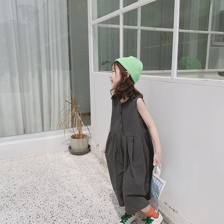 Tckids Childrenswear Customizable 19 Summer CBC Style Three-Color One-piece Wide-Leg Culottes