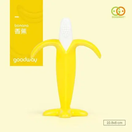 GOODWAY банан редиска Прорезыватель для зубов в форме кукурузы стержень 3-6 месяцев Детский молярный стержень высокая температура вареная ранняя обучающая игрушка