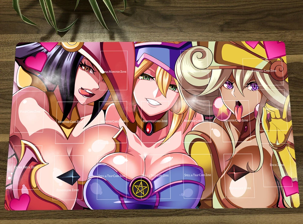 Nuovo Yugioh Yugioh Duello Tappetino Da Gioco Dark Maghi Ccg Tcg Mat Gioco Di Carte Collezionabili Tappetino Per Mouse Con Zone + Borsa Regalo Gratuit