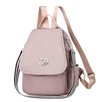 

Women Ladies Tote Shoulder Backpack Bags Fashion Heart Solid Waterproof Stylish Simple Versatile H1