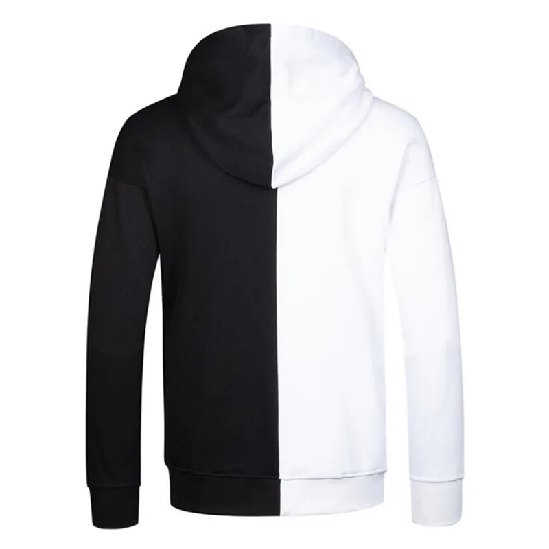 black Plus cashmere Новинка, Летний мужской пуловер в стиле Харадзюку, черный и белый цвета, тонкие толстовки с капюшоном в стиле хип-хоп, Sudadera Hombre - Цвет: black Plus cashmere