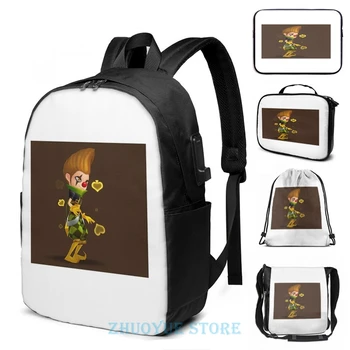 

Funny Graphic print lushen summoner war USB Charge Backpack men School bags Women bag Travel laptop bag