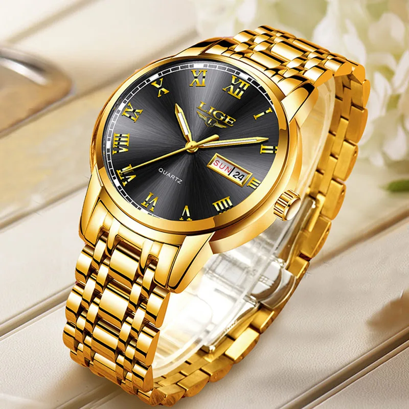 

2020 LIGE New Wristwatch Mens Watches Waterproof Stainless Steel Quartz Watch Men 24 Hour Date Military Clock Relogio Masculino