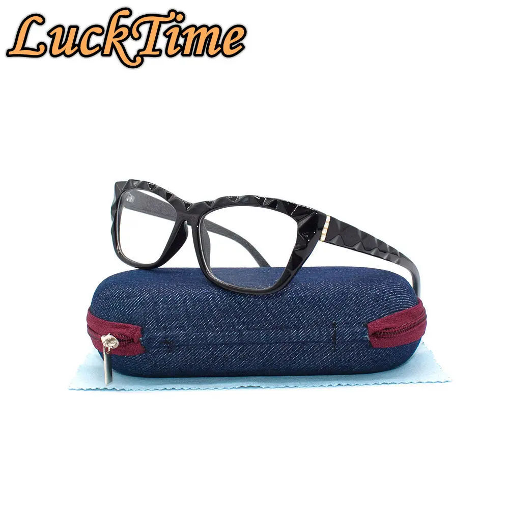 

LuckTime Casual Fashion Square Women Glasses Frame Square Myopia Glasses Frame Women Lucky Time Optical Eyeglass frames #2906