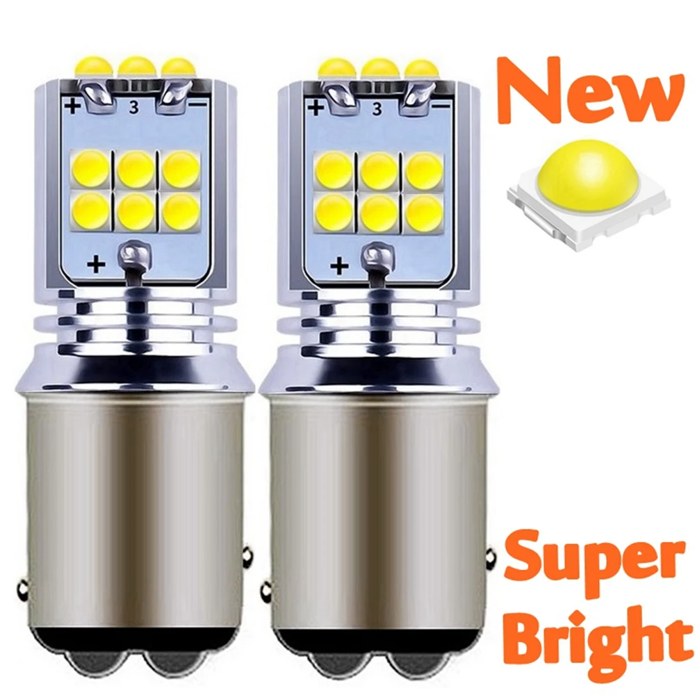 

2Pcs New 1157 P21/5W BAY15D Super Bright 1800Lm LED Auto Tail Brake Bulb Turn Signal Car Daytime Running Lights Rear Fog Lamps