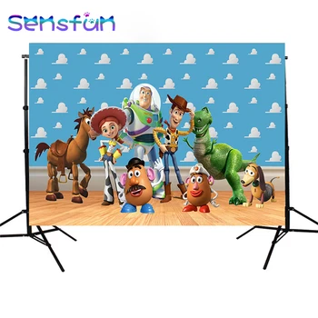 

ZY223 Photography Backdrops Toy Story Photophone Customize Children Birthday Party Decor Photocall Backdrop Photo Studio Banner