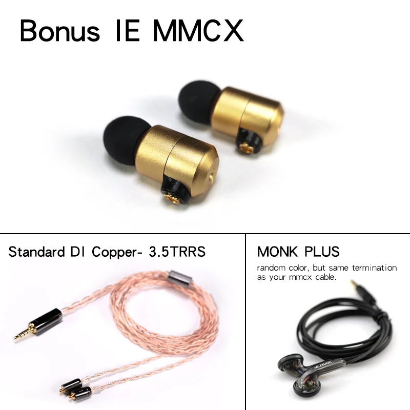 Venture Electronics VE Bonus IE наушники в ухо BIE HIFI - Цвет: MMCX-3.5TRRS