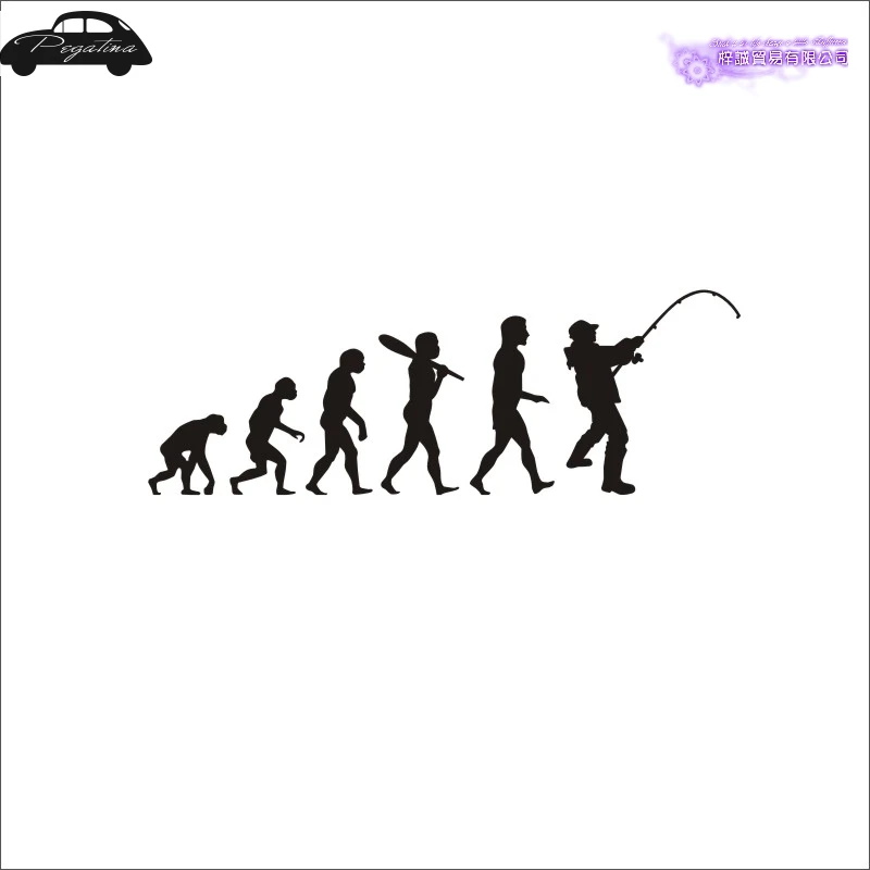 Pegatina Evolution Fish Car Decal Posters Boat Decals Decor Mural Wall Sticker Angling Hooks Shop Vinyl