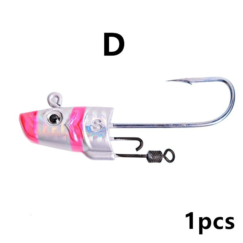 Jig Head D Mavllos, 18 г/25 г/35 г/45 г, свинцовая приманка с головой джига, Металлическая черная приманка для ловли гольяна, 10 см, мягкая жесткая приманка для соленой воды - Color: Jig Head D