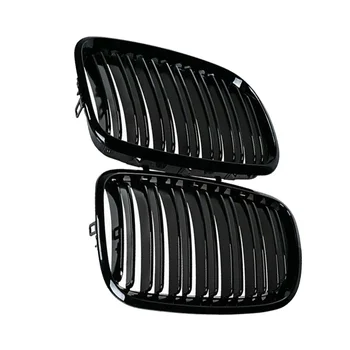 

2pcs Car Front Kidney Grilles Car Styling For BMW X5 E70 X6 E71 2008-2013 Refit Hood Bumper Grille Glossy Black Car Accessories