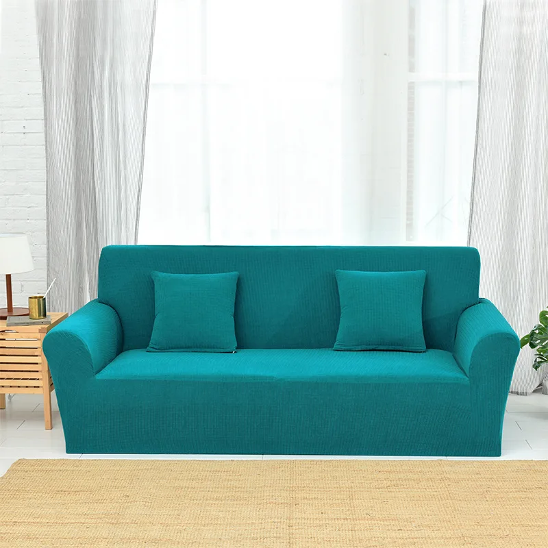 Soft Elastic Stretch Anti-pets Dogs Sofa Cover Solid Color Single Couch Cover for Furniture Armchairs Living Room Home Decor