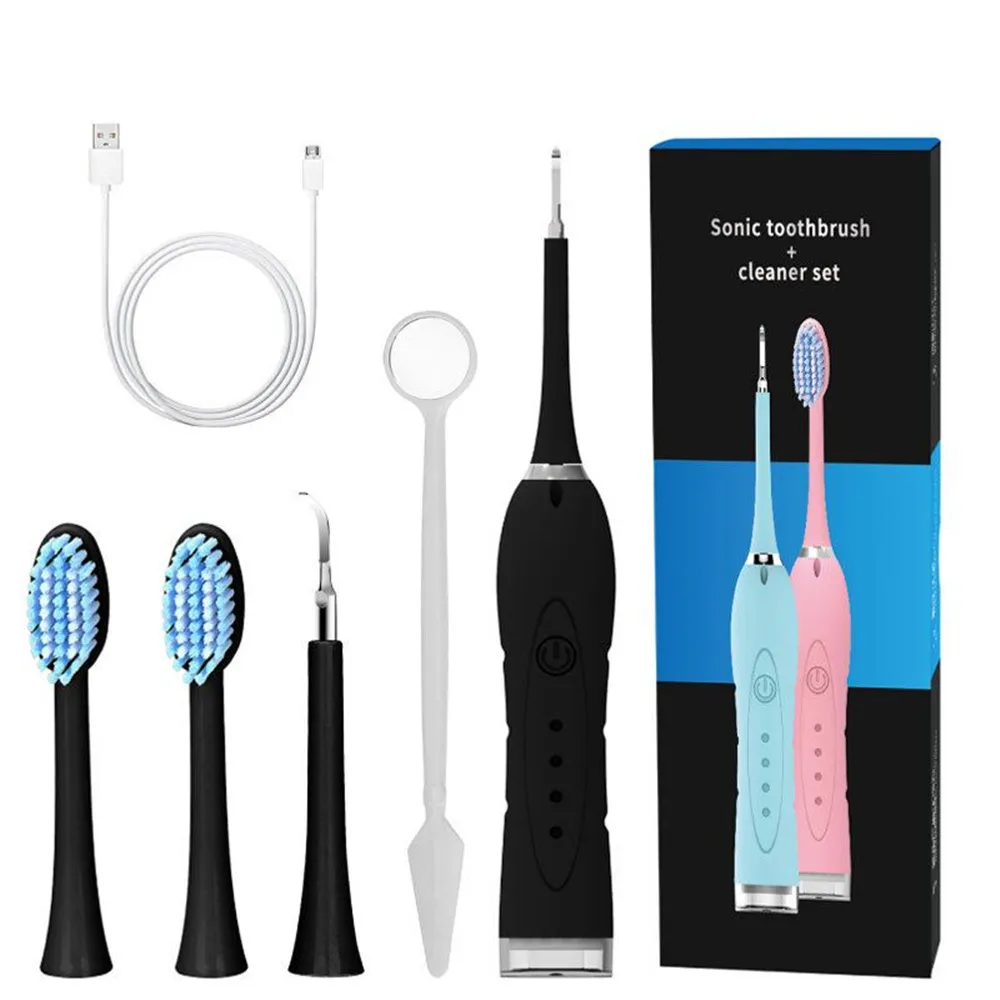 4 Modes 2 In 1 Electric Toothbrush USB Charging Sonic Dental Scaler Tooth Calculus Remover Whiten Tooth Stains Tartar Cleaner 4 Modes 2 In 1 Electric Toothbrush USB Charging Sonic Dental Scaler Tooth Calculus Remover Whiten Tooth Stains Tartar Cleaner