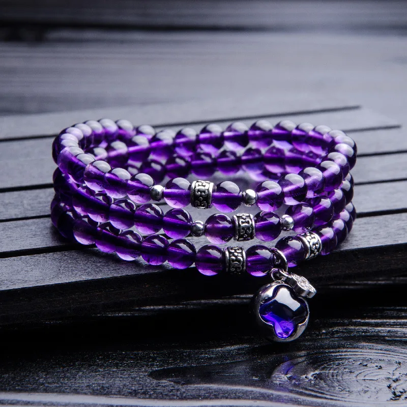 Natural Purple Amethyst Bracelet (2)