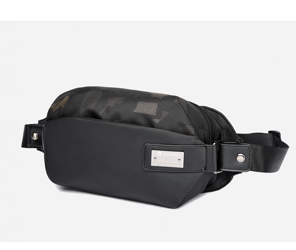OZUKO поясная сумка для мужчин Оксфорд водонепроницаемый поясная сумка мужской пояс для денег мобильный телефон дорожная нагрудная сумка для подростков сумка
