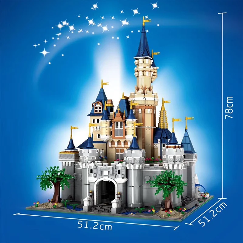 13132 8388Pcs Paradise Princess Cinderella Dream Castle Creator UCS Set Building Blocks Bricks 71040 16008 Kids Christmas Toys