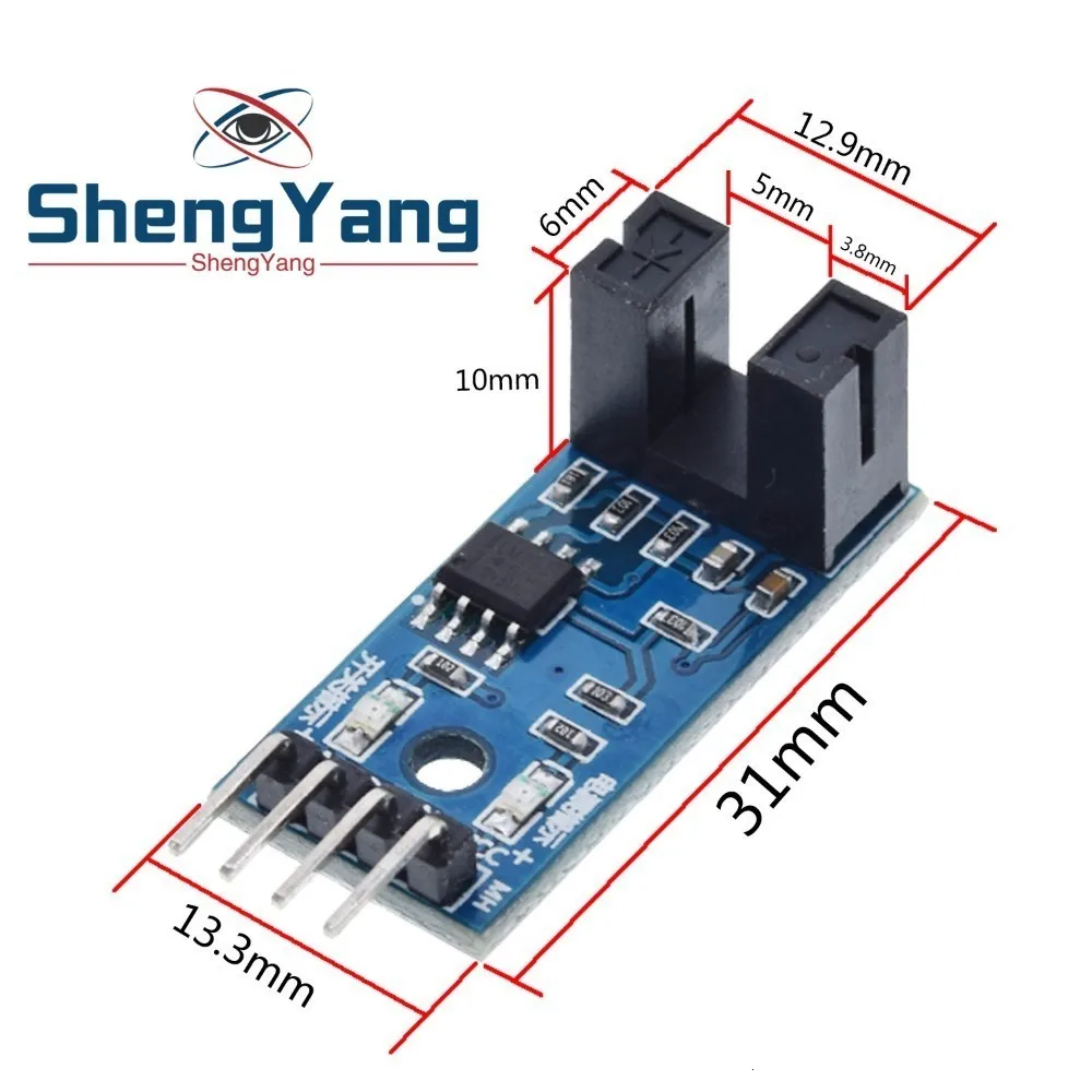 Шэньян F249 4 контактный инфракрасный Скорость Сенсор модуль для Arduino/51/AVR/PIC 3,3 V-5 V Высокое качество