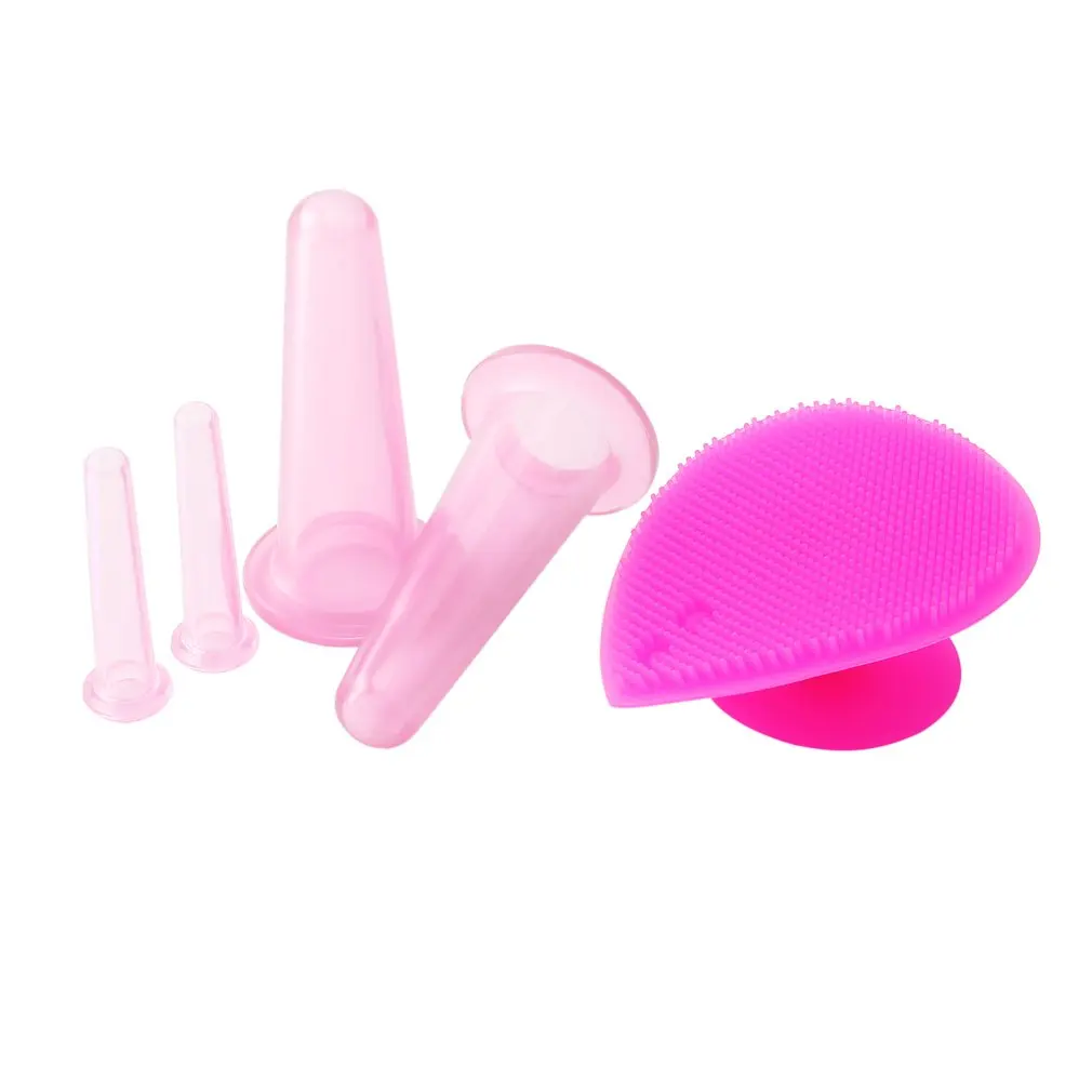 

5pcs/set Silicone Cupping Cups Back Body Massage Helper Anti Cellulite Massager Vacuum Cans Health Care Cellulite Suction Cup