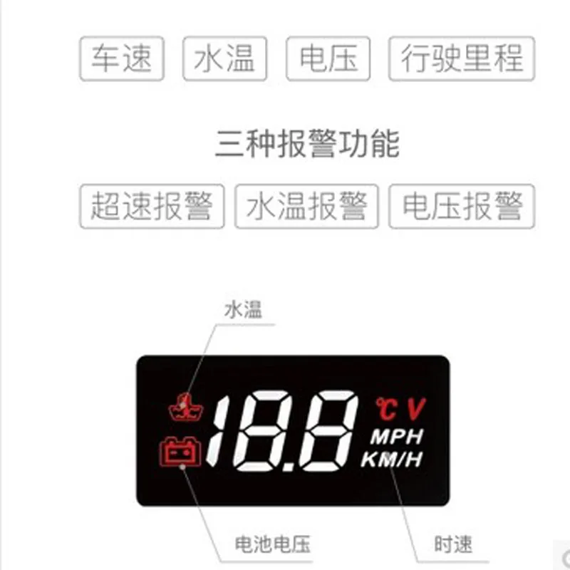 A100 Модернизированный OBD2 вождения компьютера A100S автомобиля Hud на/английском
