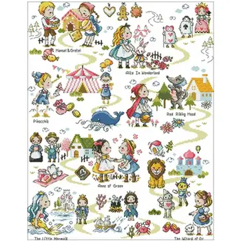 

Fairytale patterns Counted Cross Stitch 11CT 14CT 18CT DIY Chinese Cross Stitch Kits Embroidery Needlework Sets home decor