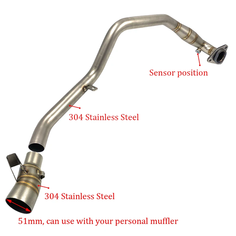 Slip On Exhaust Pipe Muffler Escape Modified Tube Header Front Link Pipe Connector Adapters For Honda X-ADV 750 X ADV XADV750