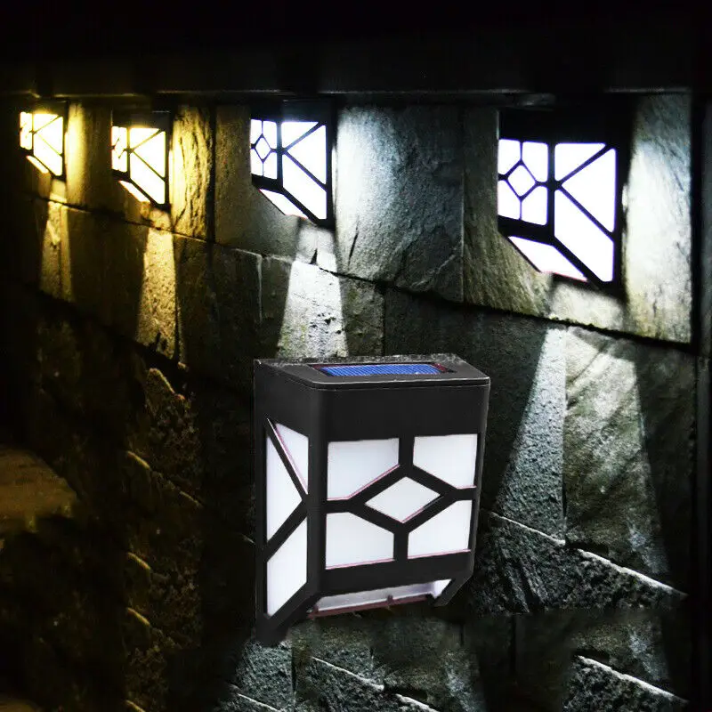 Party Supplies LED Light Wall Mount Solar Powered Outdoor Path Garden Landscape Fence Yard Lamp