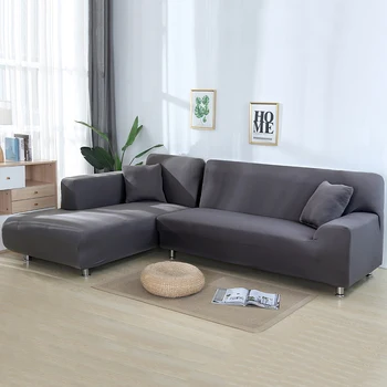 

SearchI 2 PCS Sofa Cover Color Tight Wrap Elastic Sofa Cover If L-style Sectional Corner Sofa Capa De Sofa Slipcover Funda Sofa^