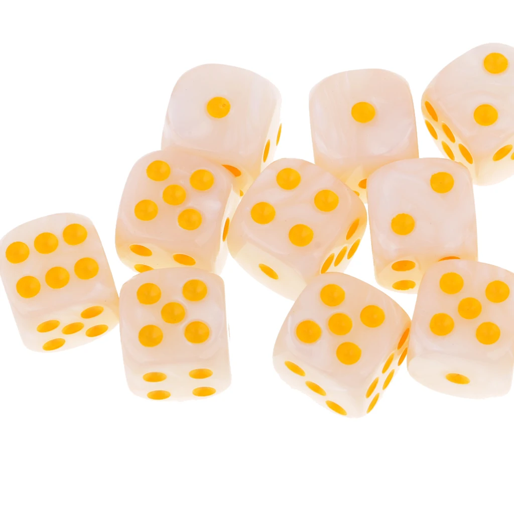 50Pc/Pack Dotted Dice Table Game Die 16mm Dotted for Party Role Playing Game  Parties Board Game Dices Polyhedral Dice 