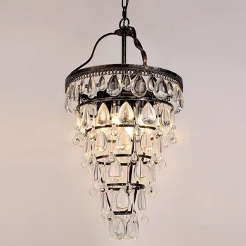 

Retro antique cooper crystal drops chandeliers/LARGE AMERICAN EMPIRE STYLE CRYSTAL CHANDELIER Restoration Hardware Lighting