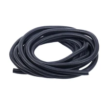 20 Ft 1/2 inch Split Wire Loom Conduit Polyethylene Tubing Black Color Sleeve Tube