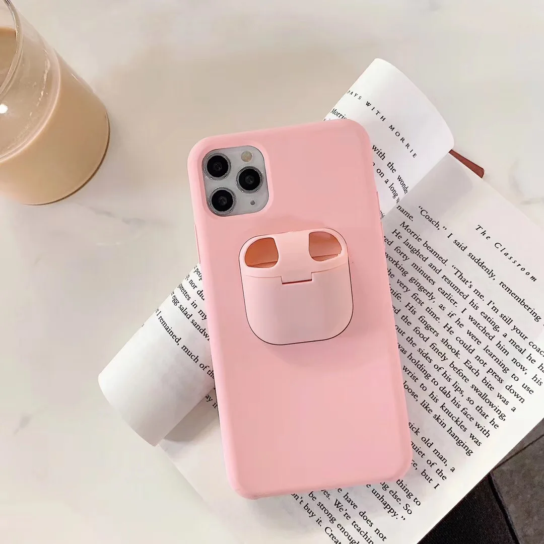 Для airpods 1/2 чехол для телефона 2 в 1 чехол для iphone 11 Pro Max чехол силиконовый защитный чехол для iphone 11 чехол для телефона